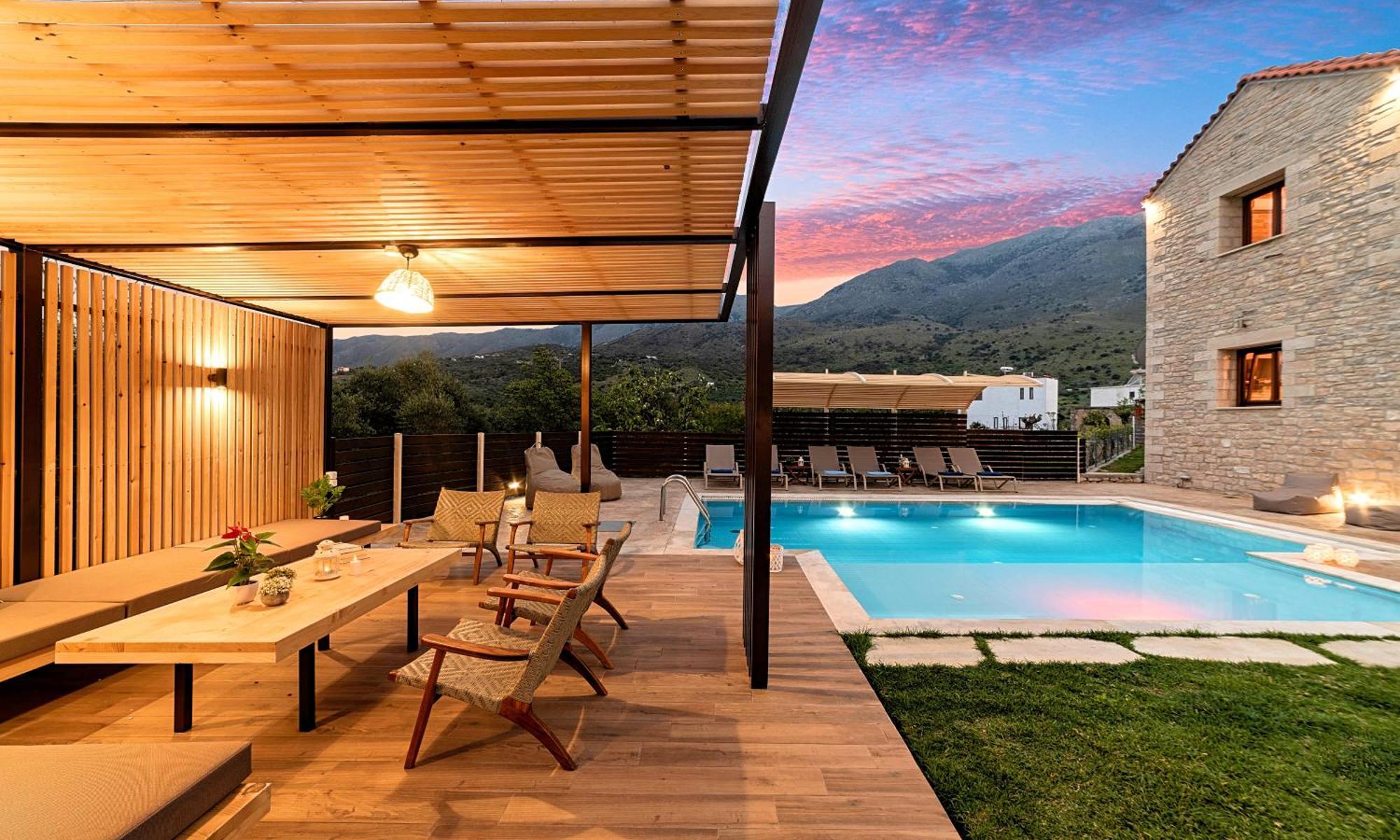 Cretan Sunrise Villa Heated Pool Dhimitroulianá Esterno foto